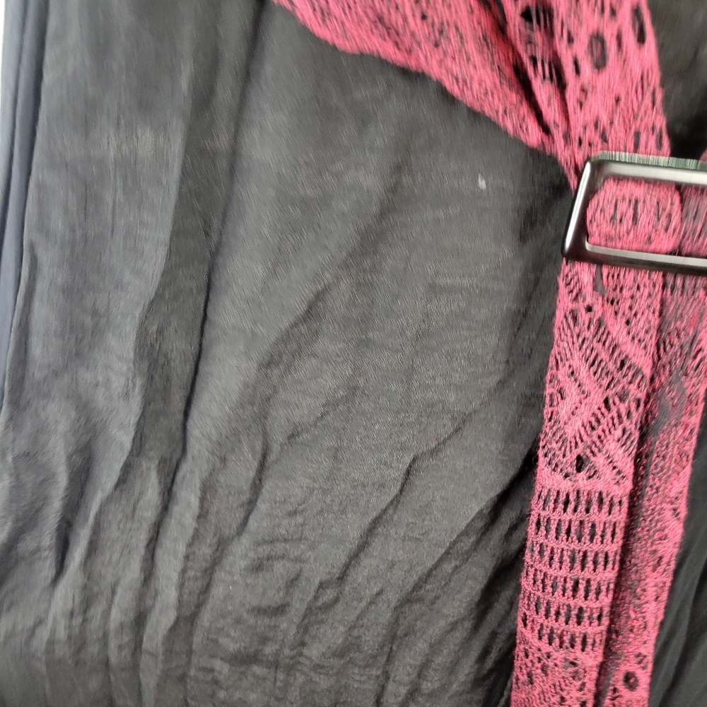Lily 2 Piece Skirt and Crochet Vest Black Pink Skirt S L/Vest S XL Mixed Media - Picture 5 of 16